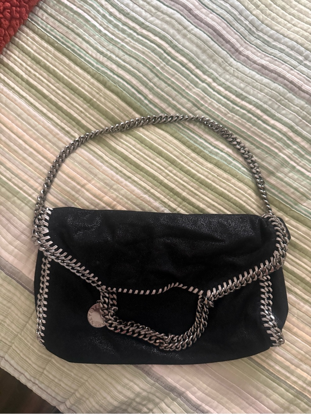 Stella McCartney Black Falabella Chain-Trim Tote